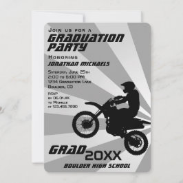 ダートバイクモトクロスPHOTO日が差すこと卒業 招待状