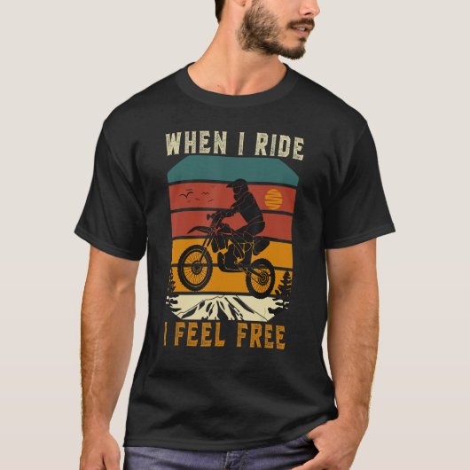 ダートバイクモーターバイクレーシングモトクロス引用文ヴィンテージ Tシャツ (正面)