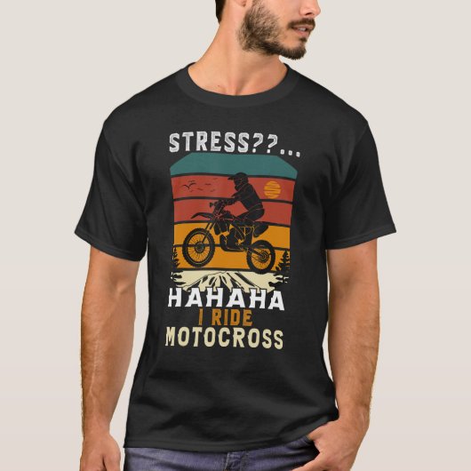 ダートバイクモーターバイクレーシングモトクロス引用文ヴィンテージ Tシャツ (正面)