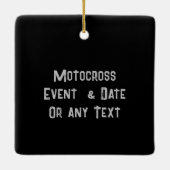 ダートバイクライダーボーイズフォトスクエアオーナメント セラミックオーナメント (裏面)