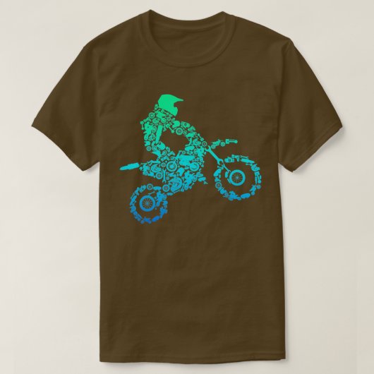 ダートバイクライダーモトクロスエンデューロダートサイクリングギフト Tシャツ (デザイン正面)