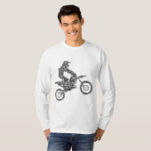 ダートバイクライダーモトクロスエンデューロダートサイクリングボーイズ Tシャツ (正面フル)