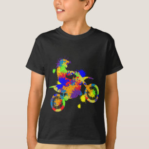ダートバイクライダーモトクロスエンデューロダートサイクリングボーイズ Tシャツ