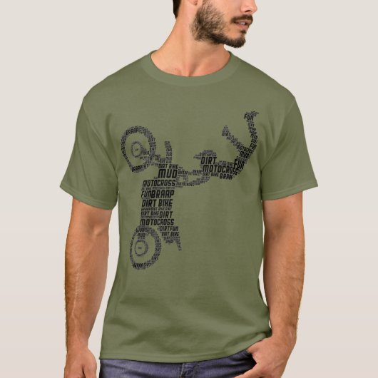ダートバイクライダーモトクロスエンデューロダートサイクリング Tシャツ (正面)