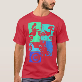 ダートバイクライダーモトクロスエンデューロダートサイクリング Tシャツ