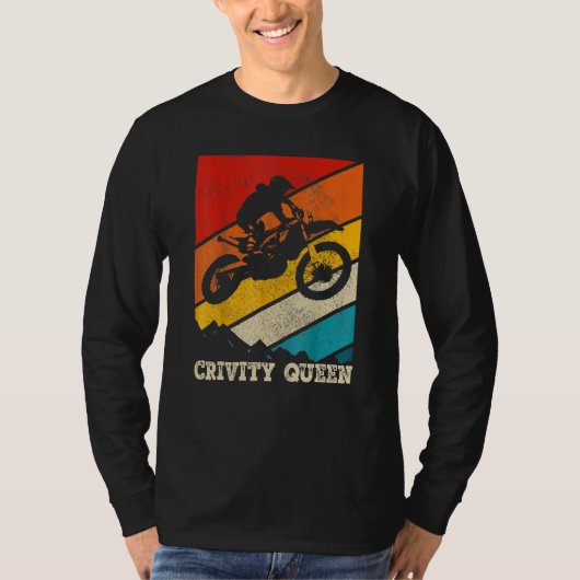 ダートバイクライダー重力チェックMotocross Gravity Qu Tシャツ (正面)