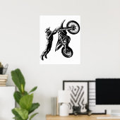 ダートバイクライダー ポスター (ホームオフィス)