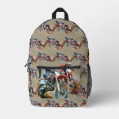 ダートバイクリダーズモトクロスレーシング プリントバックパック (正面)