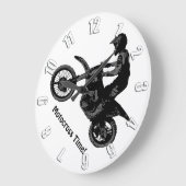 ダートバイクレーサー ラージ壁時計 (傾斜)