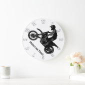 ダートバイクレーサー ラージ壁時計 (ホーム)