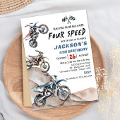 ダートバイクレースボーイ4thバースデーパーティの招待状 招待状