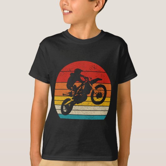 ダートバイクヴィンテージモトクロスMXエンデューロバイクB Tシャツ (正面)