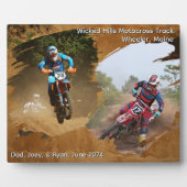 ダートバイク乗りモトクロスフォトキープサケ フォトプラーク (正面)