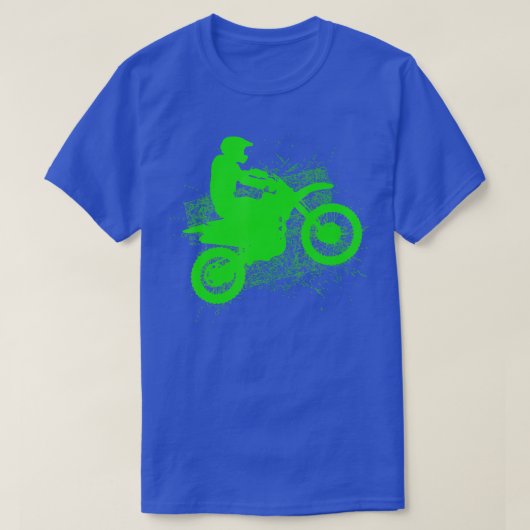 ダートバイク乗り手のワイアラックNeon Green Young Tシャツ (デザイン正面)