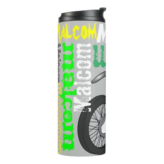 ダートバイク名タイポグラフィカスタムカラー タンブラー (回転左)