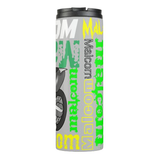 ダートバイク名タイポグラフィカスタムカラー タンブラー (裏面)