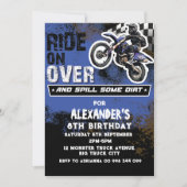 ダートバイク少年ブルー 2位3位4位6位7位8位9位 招待状 (正面)