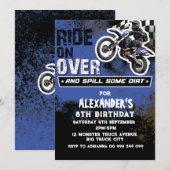 ダートバイク少年ブルー 2位 3位 4位 6位 7位 8位 9位 招待状 (正面/裏面)