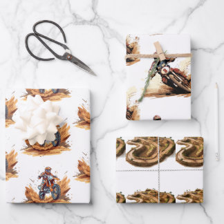 ダートバイク用ラッピング紙フラットシートセット3 ラッピングペーパーシート