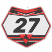 ダートバイク番号プレートビニールステッカー シール (正面)