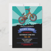 ダートバイク誕生日の招待マッドファントラックに乗って 招待状 (正面)