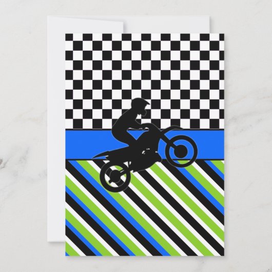 ダートバイク誕生日パーティーの招待状 招待状 (裏面)