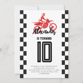 ダートバイク誕生日パーティー 招待状