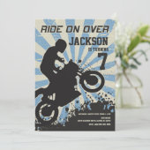 ダートバイク誕生日招待状/モトクロス/スポーツ 招待状 (スタンド正面)