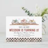 ダートバイク誕生日招待状 招待状 (スタンド正面)