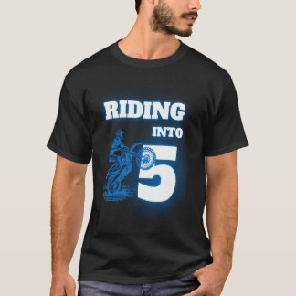 ダートバイク5歳の誕生日おめでとう バイクデビュー5周年 Tシャツ