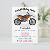 ダートバイク オフロードバイク / モトクロス カートゥーン 招待状 (スタンド正面)