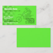 ダートバイク、オートバイ レース、MX チームへのお問い合わせ 名刺 (正面/裏面)