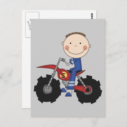 ダートバイク – ボーイTシャツと贈り物 ポストカード (正面/裏面)