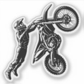 ダートバイク・ライダー シール (正面)