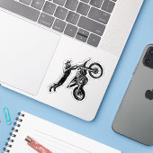 ダートバイク・ライダー シール (ノートパソコンとiPhone)