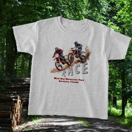 ダートバイク レース モトクロス 少年 カスタム Tシャツ