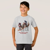 ダートバイク レース モトクロス 少年 カスタム Tシャツ (正面フル)