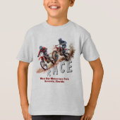 ダートバイク レース モトクロス 少年 カスタム Tシャツ (正面)
