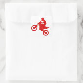 ダートバイク(緋色) スクエアシール (バッグ)