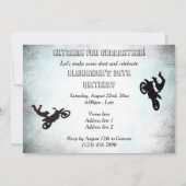 ダートバイク 30歳の誕生日 招待状 (裏面)