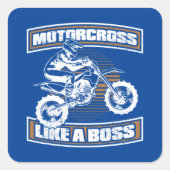 ダートバイクMXモトクロススーパークロス スクエアシール (正面)