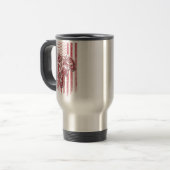 ダートバイクUSA国旗モトクロスアメリカ国旗 トラベルマグ (正面左)