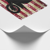 ダートバイクUSA旗TシャツMotocrossアメリカ国旗 ラッピングペーパー (角)