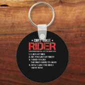 ダートバイライダーモトクロスバイクGif キーホルダー (正面)