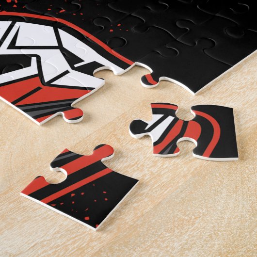 ダートパーソナライズされたバイク・モトクロス・レース・ヘルメット ジグソーパズル (側面)