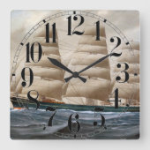 ダートフォード帆走船1910 スクエア壁時計 (正面)
