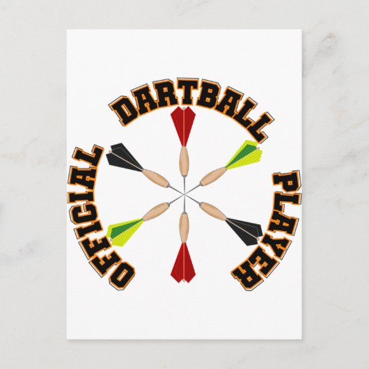 ダートボールの公式選手 ポストカード (正面)