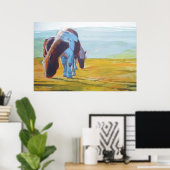 ダートムアのミニチュアポ絵画ニーの霧の深い風景 ポスター (ホームオフィス)