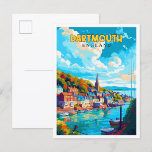 ダートムスイングランドヴィンテージ旅行イラストレーション ポストカード