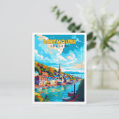 ダートムスイングランドヴィンテージ旅行イラストレーション ポストカード (スタンド正面)